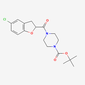 Tert-butyl 4-[(5-chloro-2,3-dihydro-1-benzofuran-2-yl)carbonyl]piperazine-1-carboxylate