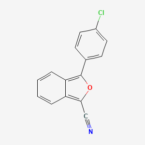 molecular formula C15H8ClNO B8646933 3-(4-Chlorophenyl)-2-benzofuran-1-carbonitrile CAS No. 61295-22-5