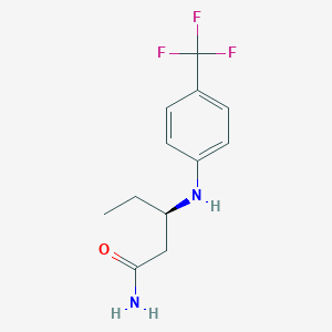 (3R)-3-[4-(trifluoromethyl)anilino]pentanamide