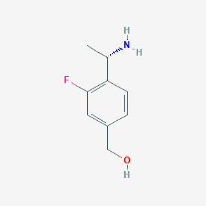 molecular formula C9H12FNO B8647040 (S)-(4-(1-aminoethyl)-3-fluorophenyl)methanol 