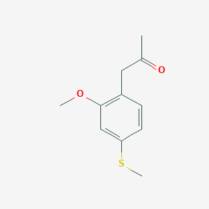 molecular formula C11H14O2S B8647047 1-[2-Methoxy-4-(methylsulfanyl)phenyl]propan-2-one CAS No. 88594-75-6