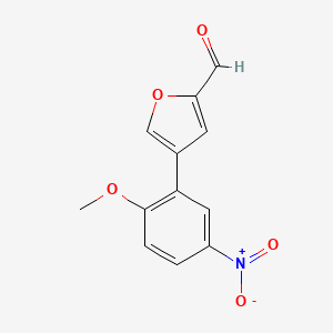 molecular formula C12H9NO5 B8647073 4-(2-Methoxy-5-nitrophenyl)furan-2-carbaldehyde CAS No. 846023-57-2