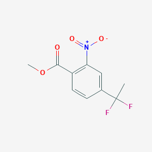 molecular formula C10H9F2NO4 B8647116 Methyl 4-(1,1-difluoroethyl)-2-nitrobenzoate 