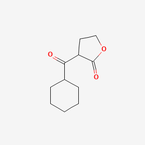 molecular formula C11H16O3 B8647126 3-(Cyclohexanecarbonyl)oxolan-2-one CAS No. 58688-33-8