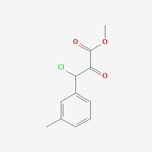 molecular formula C11H11ClO3 B8647131 3-Chloro-2-oxo-3-m-tolyl-propionic acid methylester 