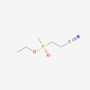 molecular formula C6H12NO2P B8647138 3-(Methylethoxyphosphinyl)propionitrile CAS No. 18261-62-6