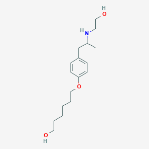 molecular formula C17H29NO3 B8647140 6-(4-{2-[(2-Hydroxyethyl)amino]propyl}phenoxy)hexan-1-ol CAS No. 113715-95-0