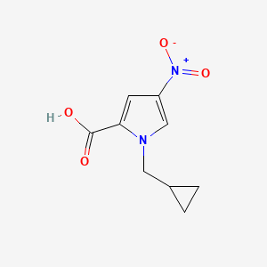 molecular formula C9H10N2O4 B8647156 1H-Pyrrole-2-carboxylic acid, 1-(cyclopropylmethyl)-4-nitro- 