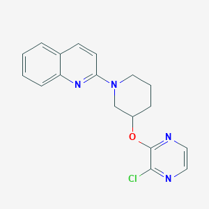 molecular formula C18H17ClN4O B8647192 2-(3-((3-Chloropyrazin-2-yl)oxy)piperidin-1-yl)quinoline 