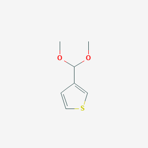 molecular formula C7H10O2S B8647193 3-(Dimethoxymethyl)thiophene CAS No. 61336-53-6