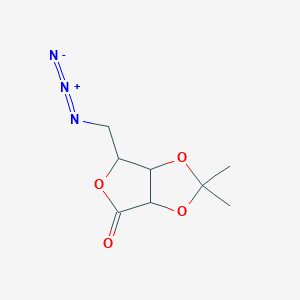 molecular formula C8H11N3O4 B8647195 5-Azido-5-deoxy-2,3-O-isopropylidene-D-lyxono-1,4-lactone 