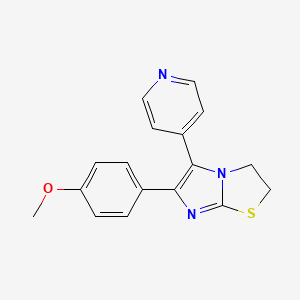 molecular formula C17H15N3OS B8647275 6-(4-Methoxyphenyl)-5-(pyridin-4-yl)-2,3-dihydroimidazo[2,1-b]thiazole CAS No. 72873-70-2