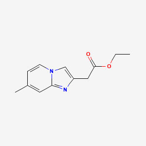 molecular formula C12H14N2O2 B8647281 Ethyl 2-(7-methylimidazo[1,2-a]pyridin-2-yl)acetate 