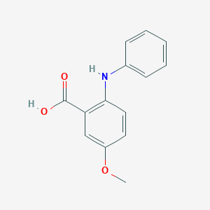 molecular formula C14H13NO3 B8647324 2-Anilino-5-methoxybenzoic acid CAS No. 89224-95-3
