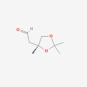 molecular formula C8H14O3 B8647347 [(4S)-2,2,4-Trimethyl-1,3-dioxolan-4-yl]acetaldehyde CAS No. 62017-93-0