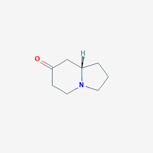molecular formula C8H13NO B8647390 (8aS)-2,3,5,6,8,8a-Hexahydroindolizine-7(1H)-one 