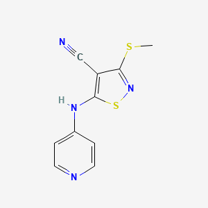 3-(Methylsulfanyl)-5-[(pyridin-4-yl)amino]-1,2-thiazole-4-carbonitrile