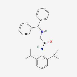 molecular formula C27H32N2O B8647451 N-[2,6-bis(1-Methylethyl)phenyl]-2-[(diphenylmethyl)amino]acetamide 