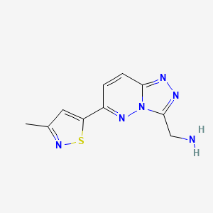 molecular formula C10H10N6S B8647528 (6-(3-Methylisothiazol-5-yl)-[1,2,4]triazolo[4,3-b]pyridazin-3-yl)methanamine 