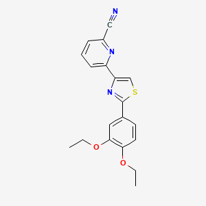 6-(2-(3,4-Diethoxyphenyl)thiazol-4-yl)picolinonitrile