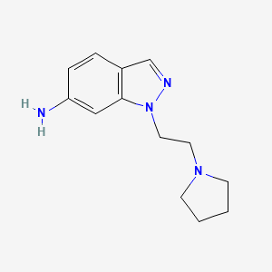 molecular formula C13H18N4 B8647636 1-(2-Pyrrolidin-1-YL-ethyl)-1H-indazol-6-ylamine CAS No. 848779-64-6