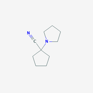 molecular formula C10H16N2 B8647647 1-(1-Pyrrolidinyl)cyclopentanecarbonitrile 