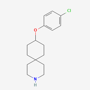 B8647663 9-(4-Chlorophenoxy)-3-azaspiro[5.5]undecane CAS No. 918644-68-5