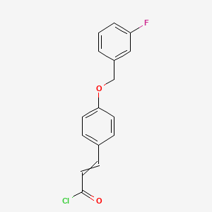 molecular formula C16H12ClFO2 B8647687 3-[4-(3-Fluoro-benzyloxy)-phenyl]-acryloyl chloride CAS No. 649740-44-3