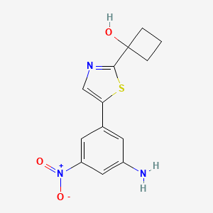 1-[5-(3-Amino-5-nitrophenyl)-1,3-thiazol-2-yl]cyclobutanol