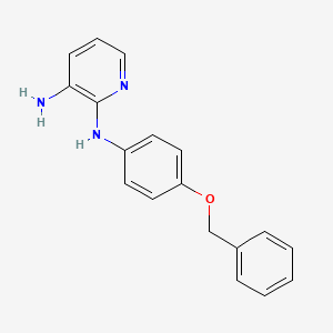 molecular formula C18H17N3O B8647724 2-N-(4-phenylmethoxyphenyl)pyridine-2,3-diamine 