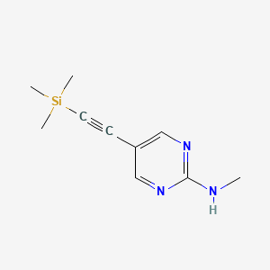 molecular formula C10H15N3Si B8647820 N-methyl-5-(2-(trimethylsilyl)ethynyl)pyrimidin-2-amine 