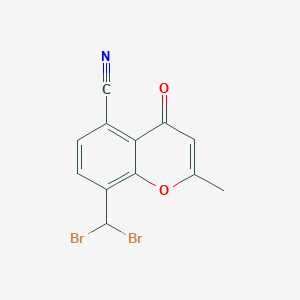 molecular formula C12H7Br2NO2 B8647864 8-(Dibromomethyl)-2-methyl-4-oxo-4H-1-benzopyran-5-carbonitrile CAS No. 921609-28-1
