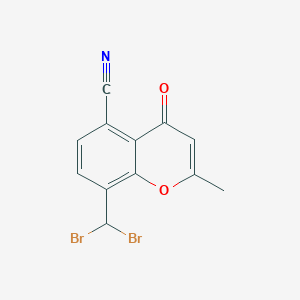 8-(Dibromomethyl)-2-methyl-4-oxo-4H-1-benzopyran-5-carbonitrile