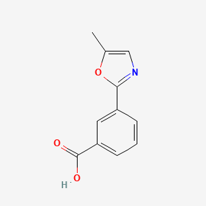 molecular formula C11H9NO3 B8647917 3-(5-Methyloxazol-2-yl)benzoic acid 