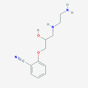 molecular formula C12H17N3O2 B8647953 1-(2-Cyanophenoxy)-3-(beta-aminoethylamino)-2-propanol 