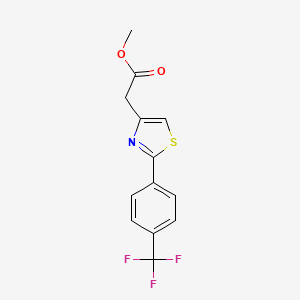 molecular formula C13H10F3NO2S B8647963 [2-(4-Trifluoromethyl-phenyl)-thiazol-4-yl]-acetic acid methyl ester CAS No. 820960-24-5