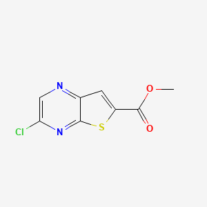 molecular formula C8H5ClN2O2S B8648113 Methyl 3-chlorothieno[2,3-b]pyrazine-6-carboxylate 