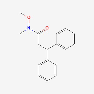 molecular formula C17H19NO2 B8648143 N-Methoxy-N-methyl-3,3-diphenyl-propionamide 
