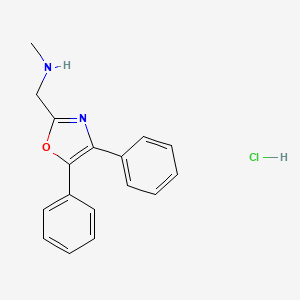 molecular formula C17H17ClN2O B8648161 4,5-Diphenyl-2-((methylamino)methyl)oxazole monohydrochloride CAS No. 33161-66-9