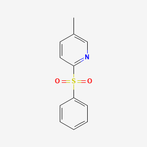 molecular formula C12H11NO2S B8648182 2-Benzenesulfonyl-5-methylpyridine CAS No. 182233-30-3