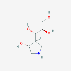 molecular formula C7H15NO4 B8648218 (2R)-1-[(3S,4R)-4-Hydroxypyrrolidin-3-yl]propane-1,2,3-triol CAS No. 362600-27-9