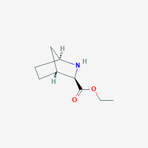 molecular formula C9H15NO2 B8648233 ethyl (1S,3R,4R)-2-azabicyclo[2.2.1]heptane-3-carboxylate 