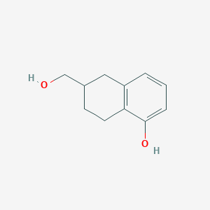molecular formula C11H14O2 B8648263 6-(Hydroxymethyl)-5,6,7,8-tetrahydronaphthalen-1-ol 