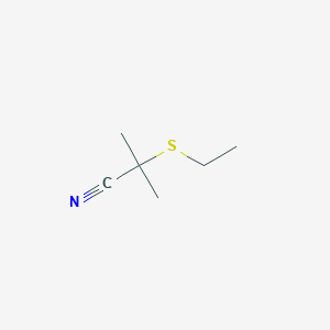 molecular formula C6H11NS B8648280 2-(Ethylthio)-2-methylpropanenitrile CAS No. 36705-64-3
