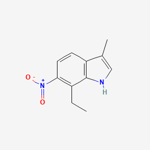 molecular formula C11H12N2O2 B8648298 3-Methyl-6-nitro-7-ethylindole 