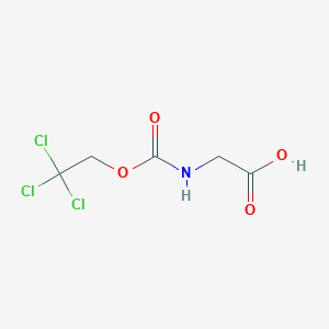 molecular formula C5H6Cl3NO4 B8648322 Glycine, N-[(2,2,2-trichloroethoxy)carbonyl]- CAS No. 57200-44-9
