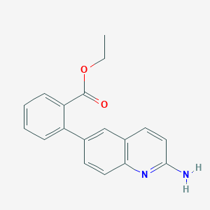 molecular formula C18H16N2O2 B8648338 Ethyl 2-(2-aminoquinolin-6-yl)benzoate 