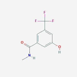 molecular formula C9H8F3NO2 B8648341 3-Hydroxy-N-methyl-5-(trifluoromethyl)benzamide 