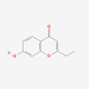 molecular formula C11H10O3 B8648353 2-ethyl-7-hydroxy-4H-chromen-4-one CAS No. 137215-31-7