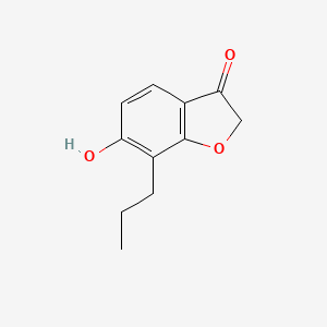 molecular formula C11H12O3 B8648362 6-hydroxy-7-propyl-2H-benzofuran-3-one 